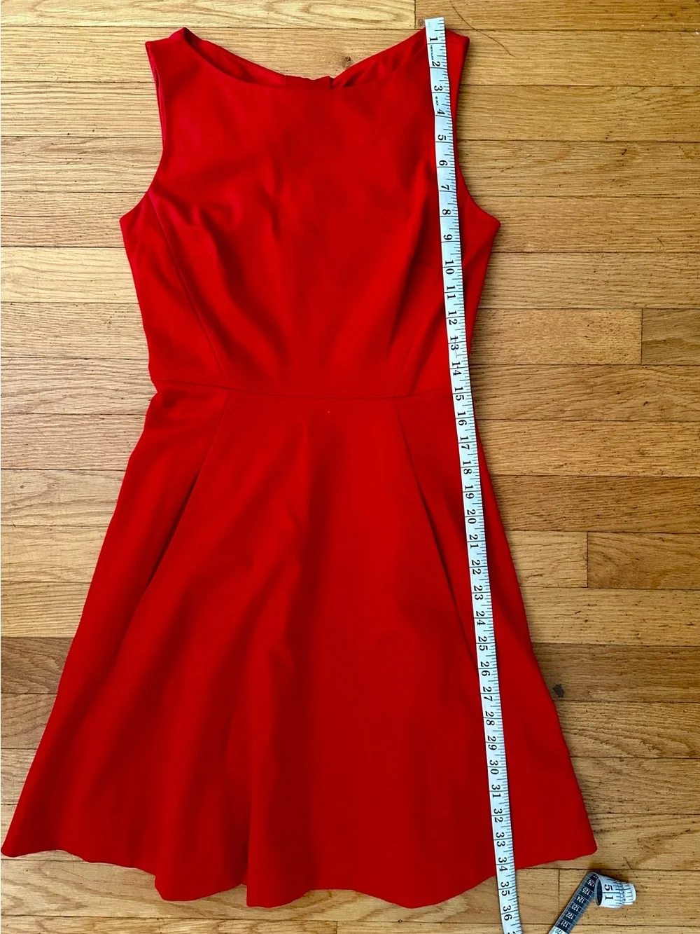 kate spade Red Sleeveless Fit-and-Flare Dress w Bow Detail On Back - Picture 16 of 16